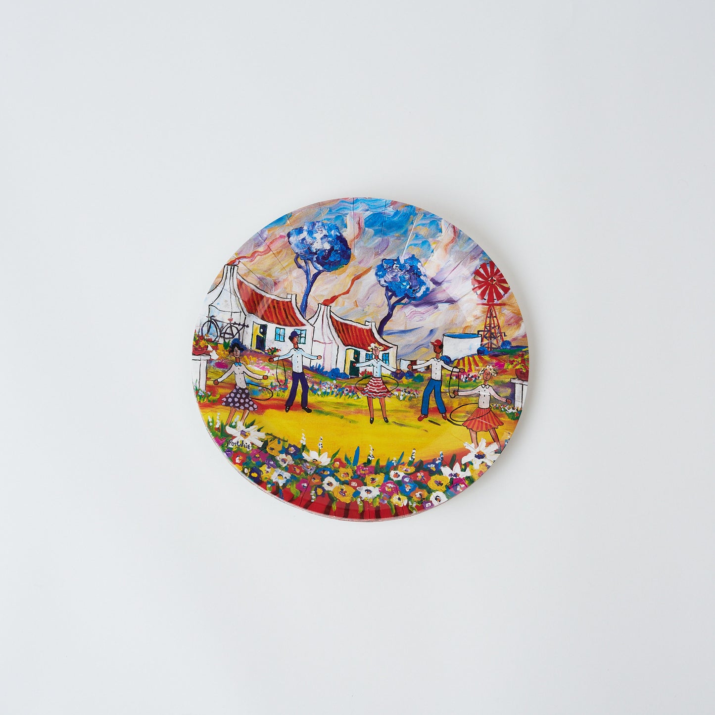 Hula Hoop Girls Paper Plates