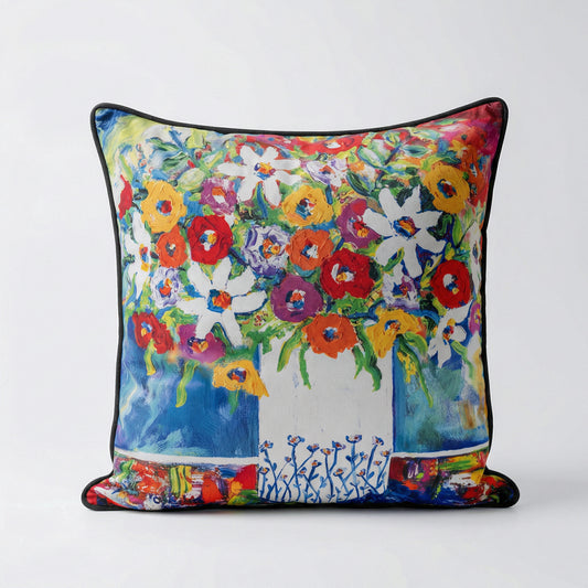 Flowers In White Vase Pillowcase