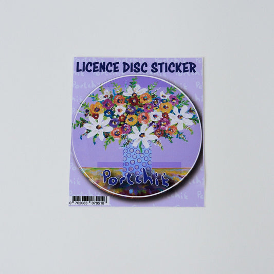 Licence Disc - Purple Flowers
