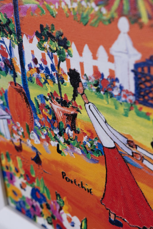 Portchie Textured Canvas - Playing in the Garden (additional view)