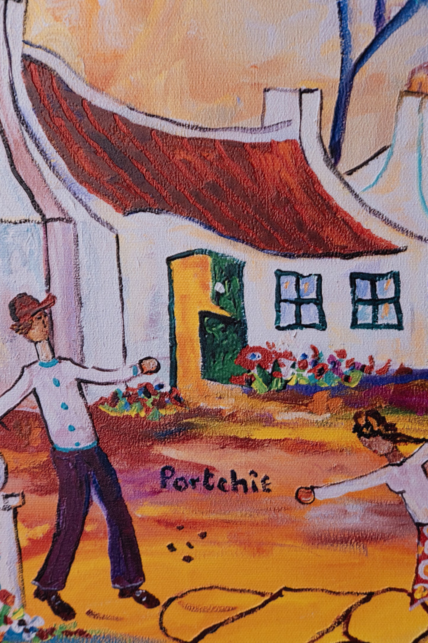 Textured Canvas "Hopscotch"
