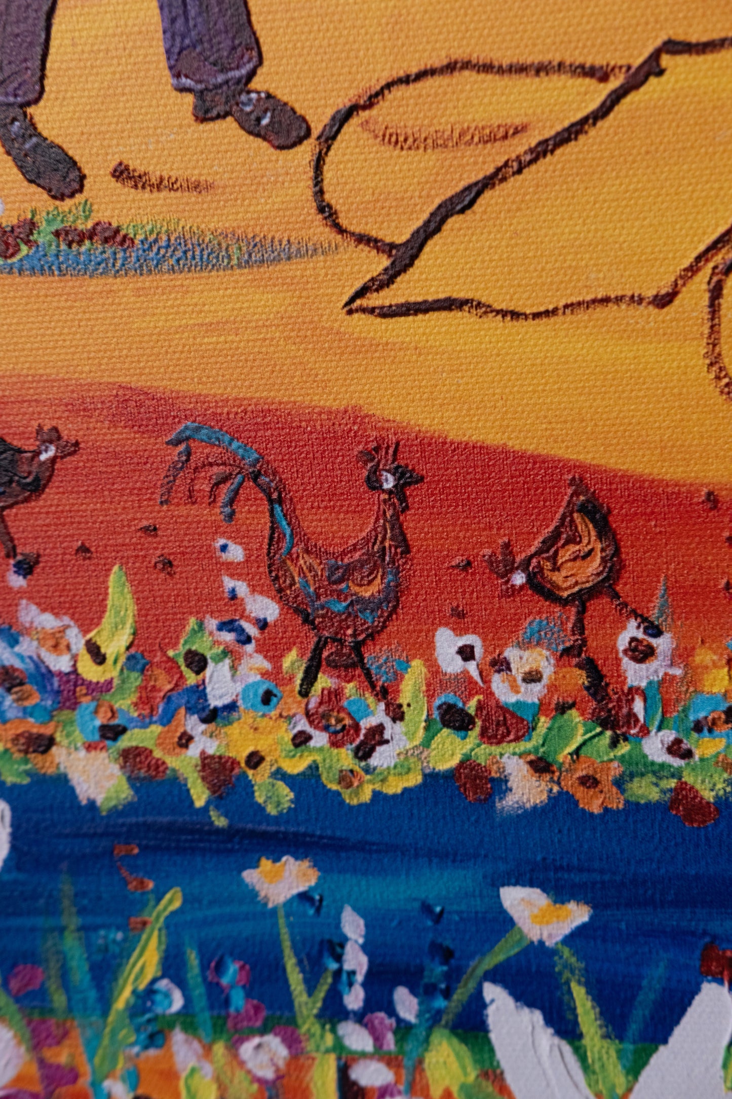 Textured Canvas "Hopscotch"