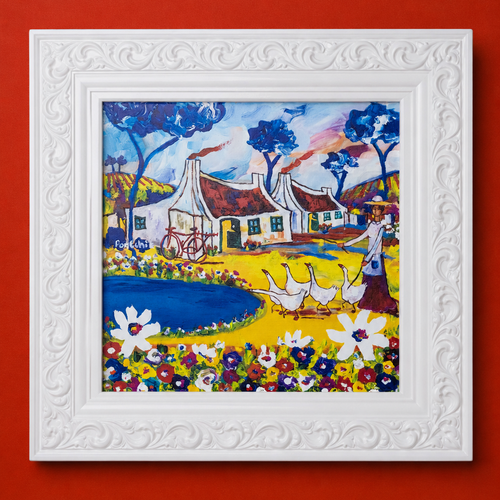 Textured Canvas "Geese"